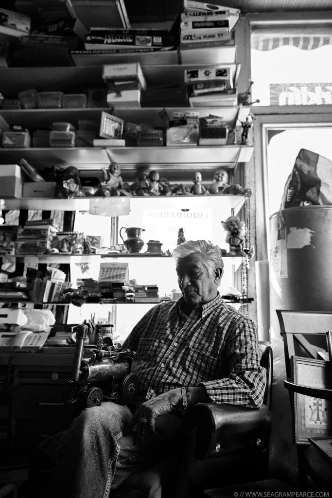 antique toy store owner portrait seagram pearce