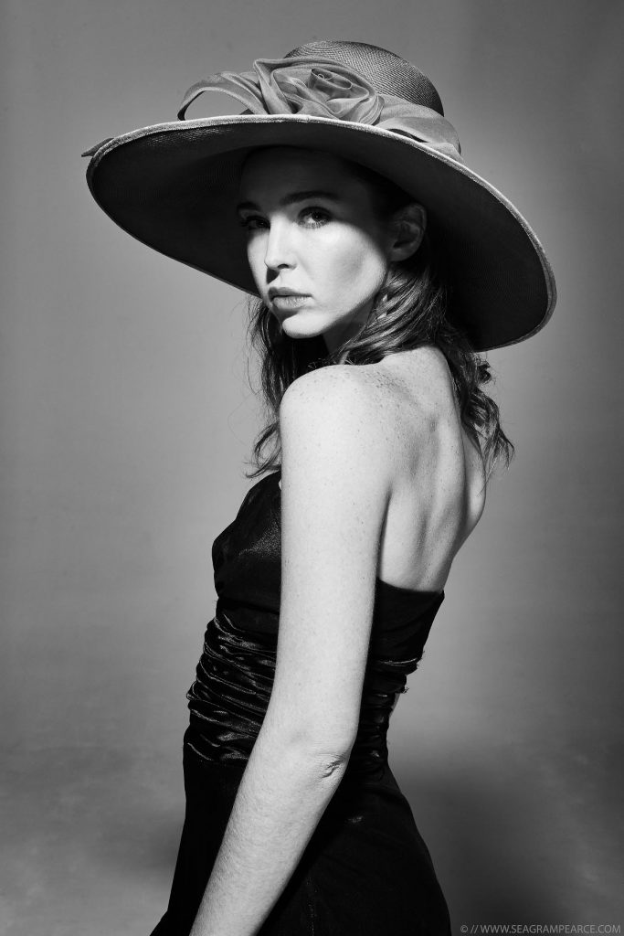 Classic hollywood vintage model styled studio shoot, classic fashion, photography by Seagram Pearce